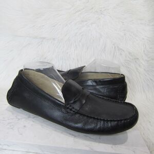 Stephan Bossi Black Leather Driving Moc Loafer Shoes Handmade Brazil size 10 M
